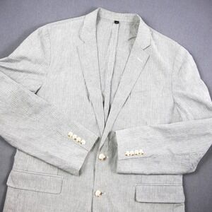 J. Crew Ludlow Somelos Unlined Unstructured Stripe Blazer Jacket Men 42R